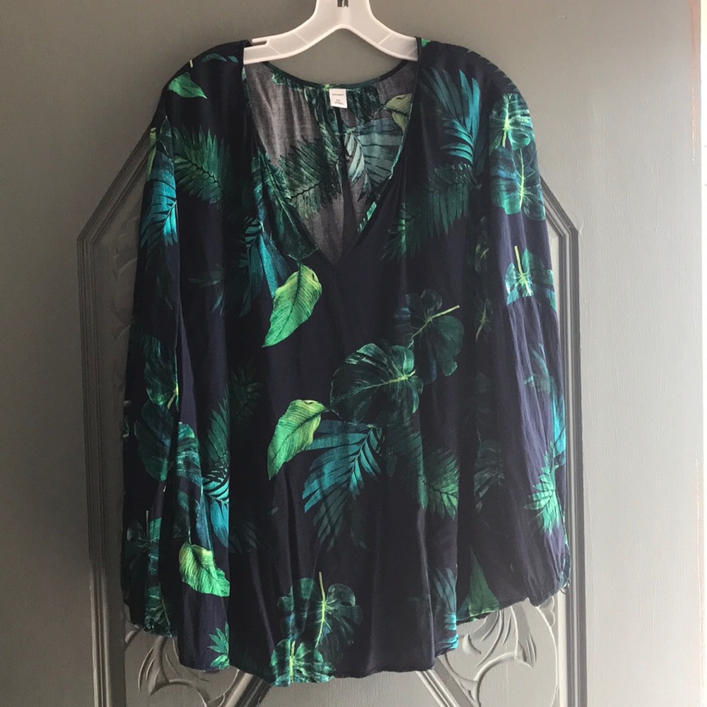 Palm Leaves Flowy Top